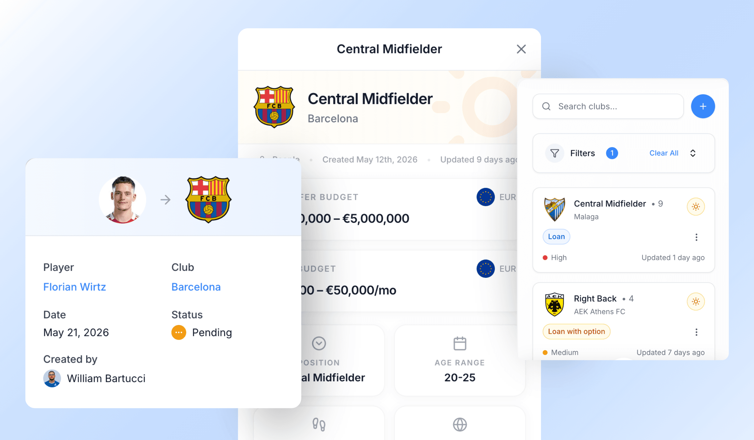 The Club Requests in ATHLIVO